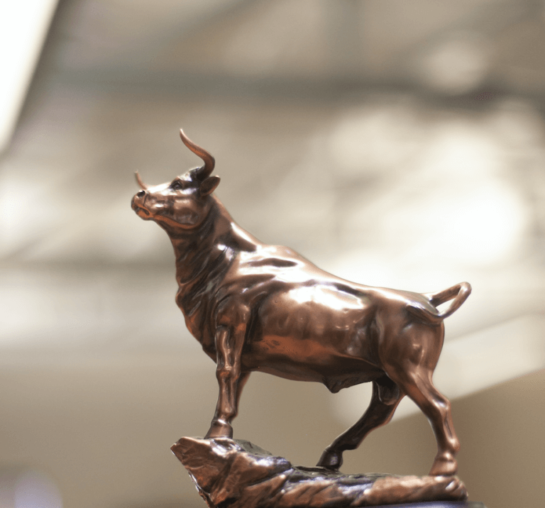 bronze bull statue
